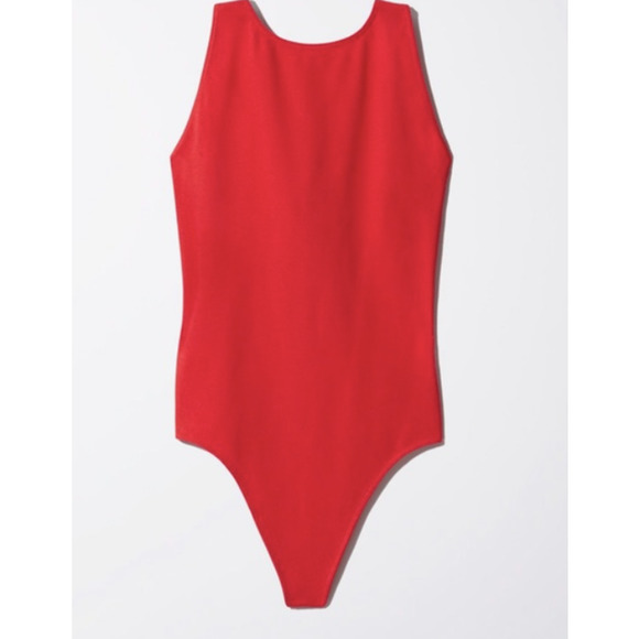 Aritzia Tops - Aritzia Wilfred Marie Flame Scarlet Bodysuit Red Womens Large New with Tags